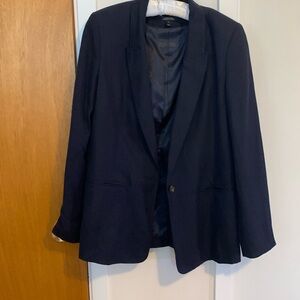 Linen blend suit jacket